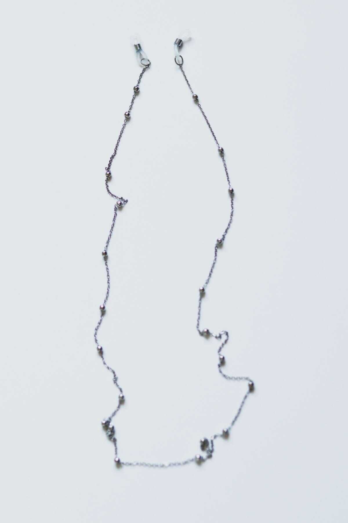 بند عینک مدل زنجیری زنانه نقره ای