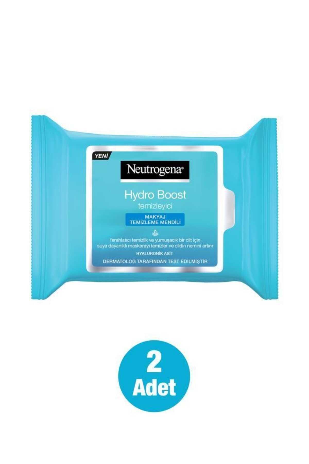 دستمال مرطوب پاک کننده آرایش 2 بسته 25 عددی سری Hydro Boost برند Neutrogena 
