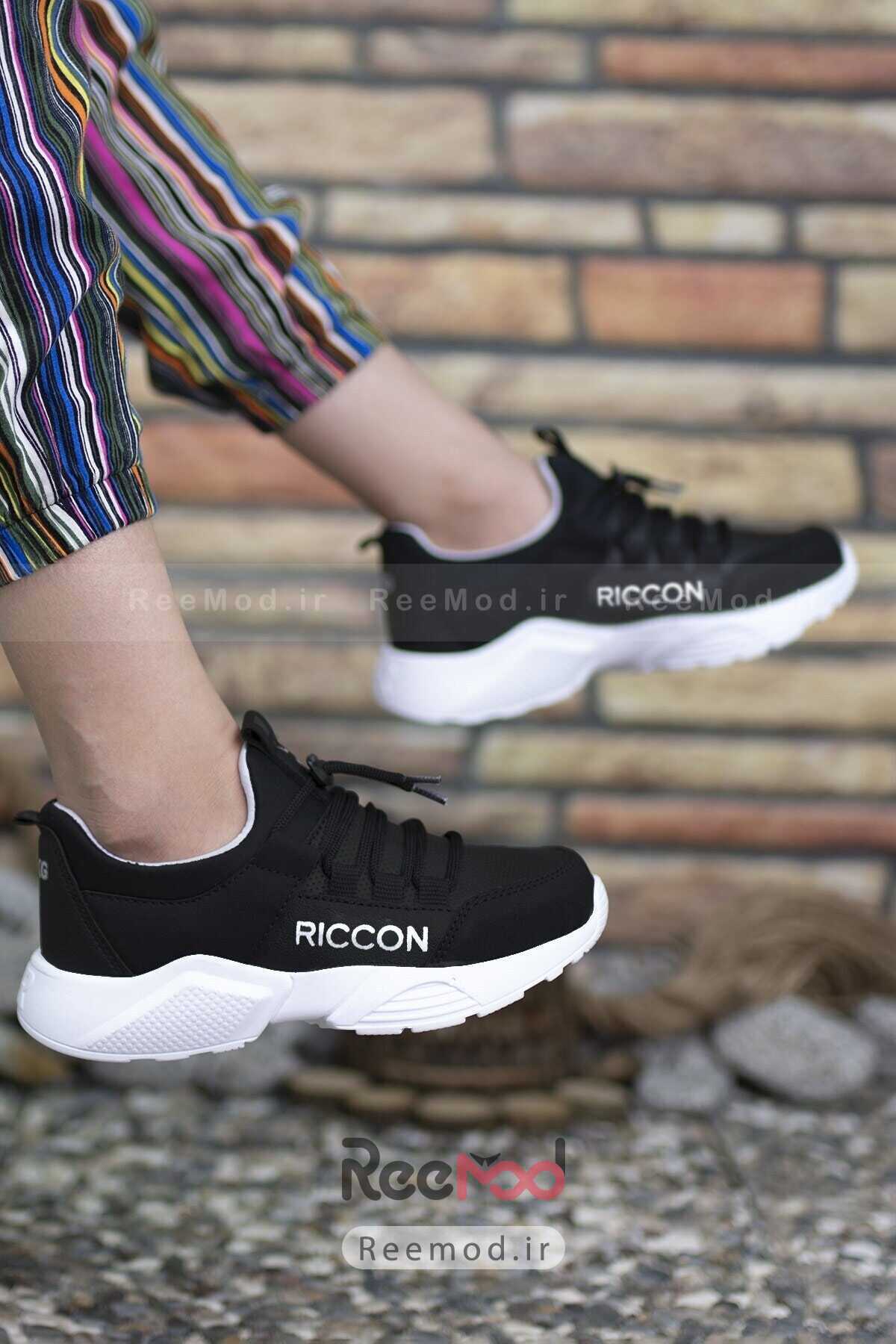 کفش ورزشی یونیسکس سفید مشکی برند Riccon 