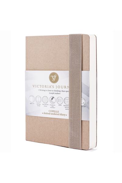 دفترچه یادداشت 120 برگ خاکی برند Victoria's Journals