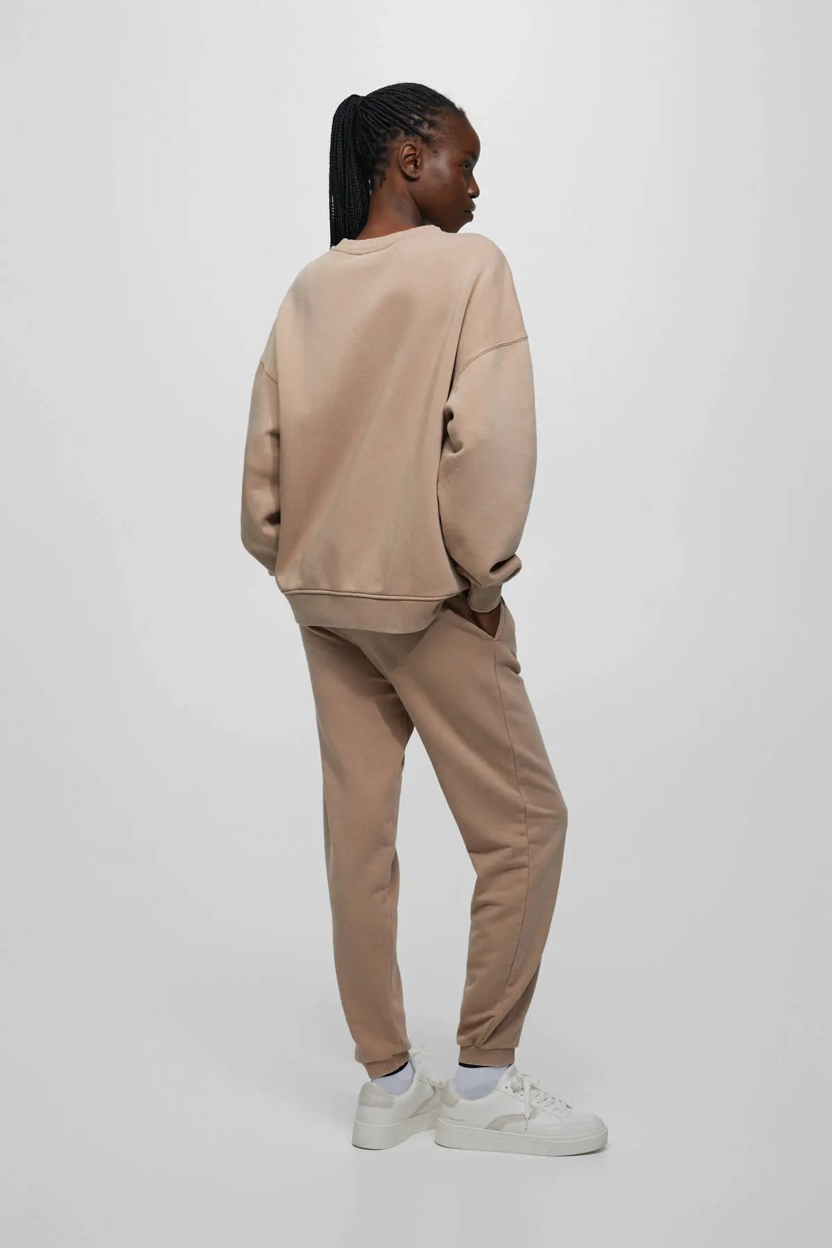 دورس یقه گرد زنانه بژ برند Pull Bear 