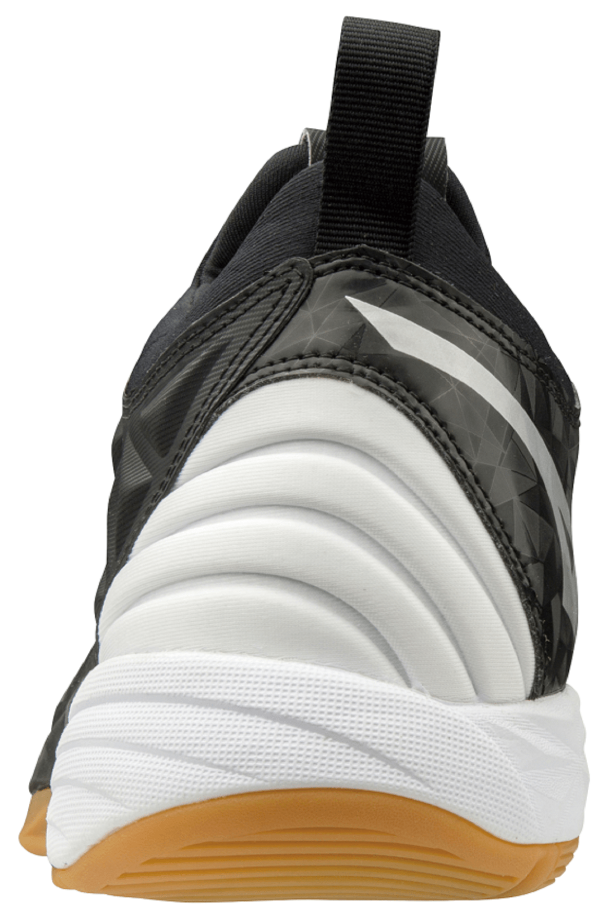 کفش والیبال یونیسکس دو رنگ مشکی سفید مدل Wave Momentum برند MIZUNO 