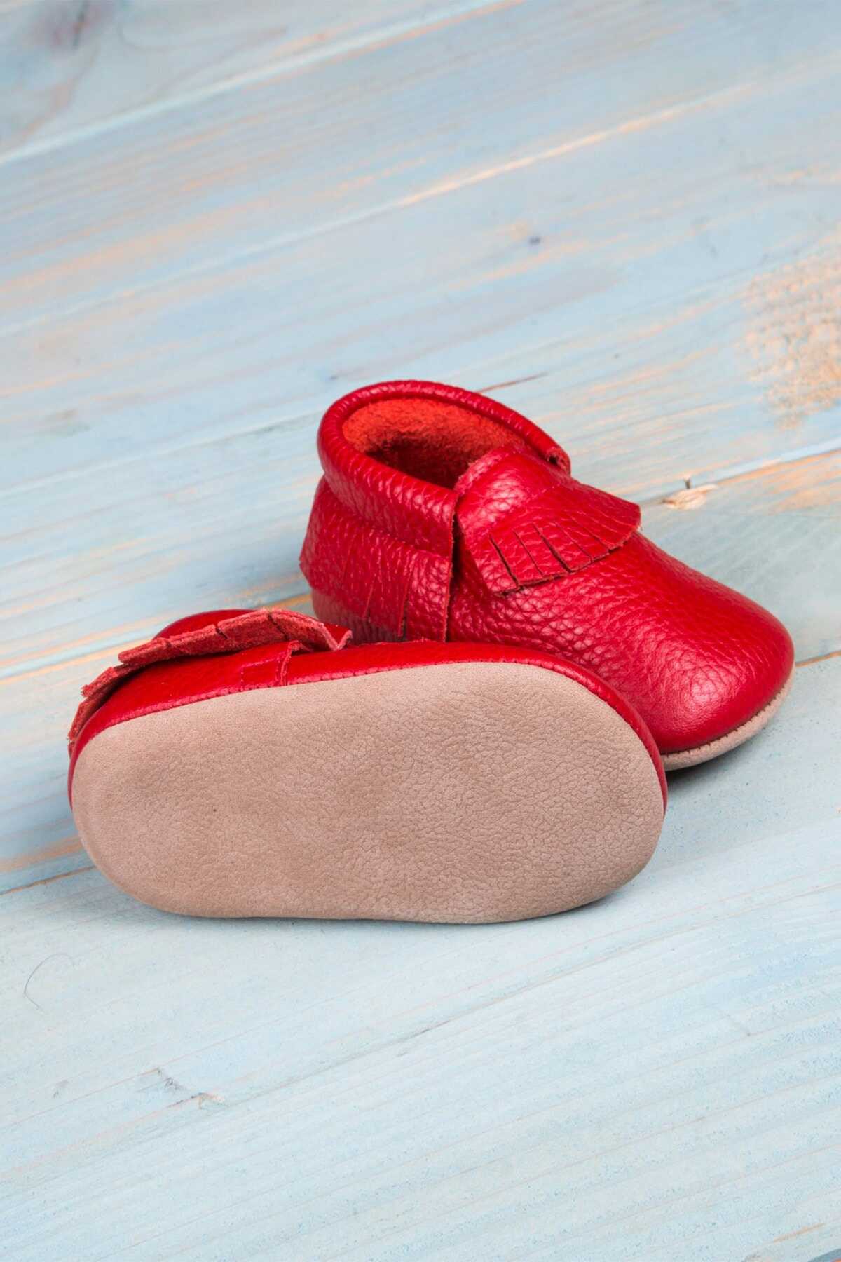 کفش راحتی مدل سرخپوستی بچه گانه یونیسکس قرمز برند Ella Bonna