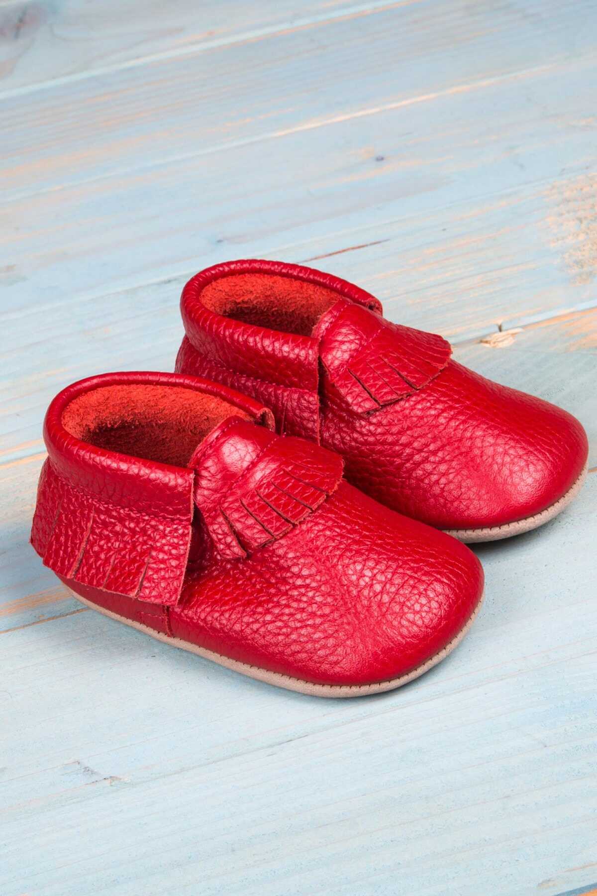 کفش راحتی مدل سرخپوستی بچه گانه یونیسکس قرمز برند Ella Bonna