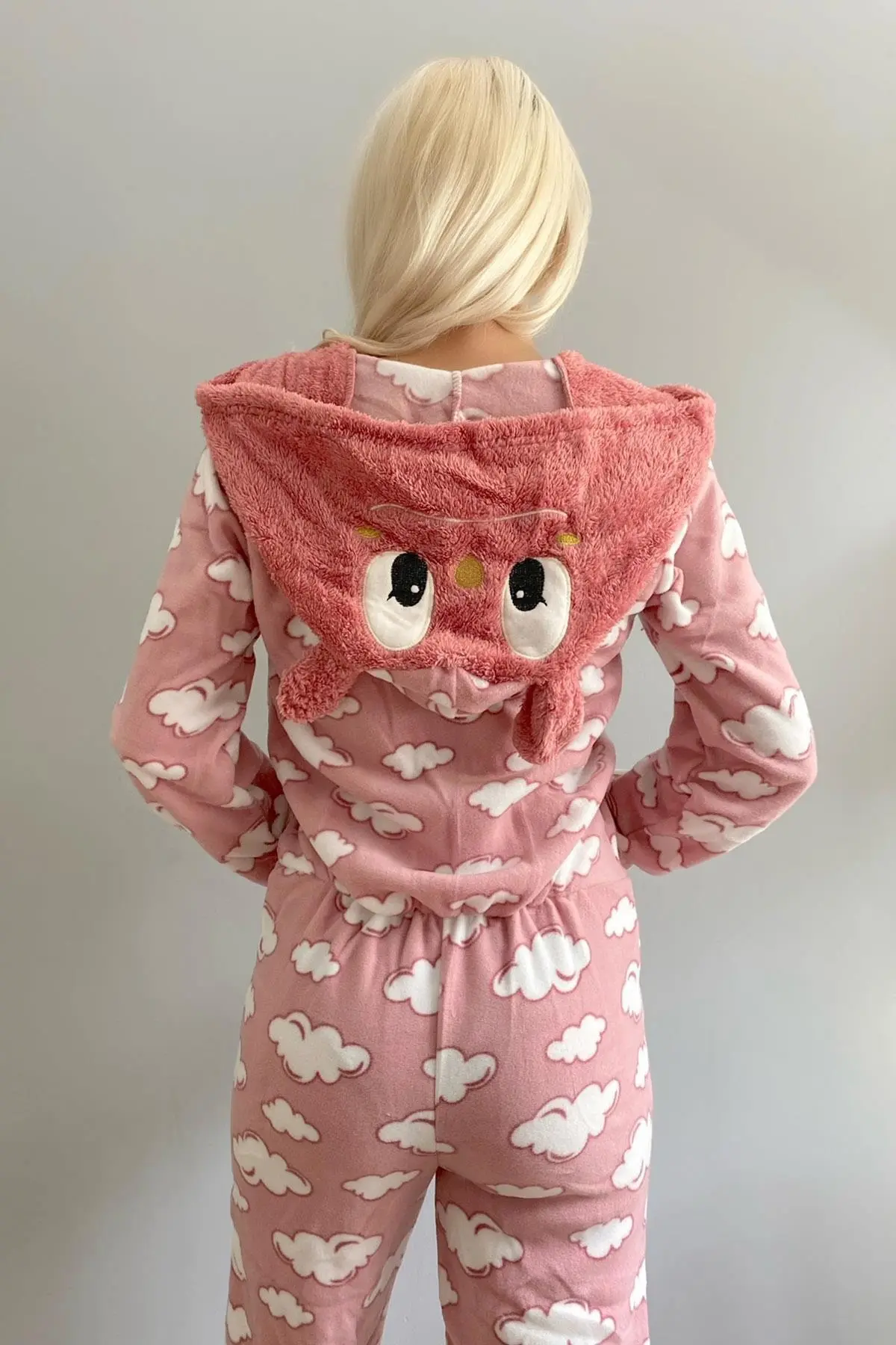 سرهمی خواب طرح دار زمستانه زنانه صورتی برند Pijamaevi 