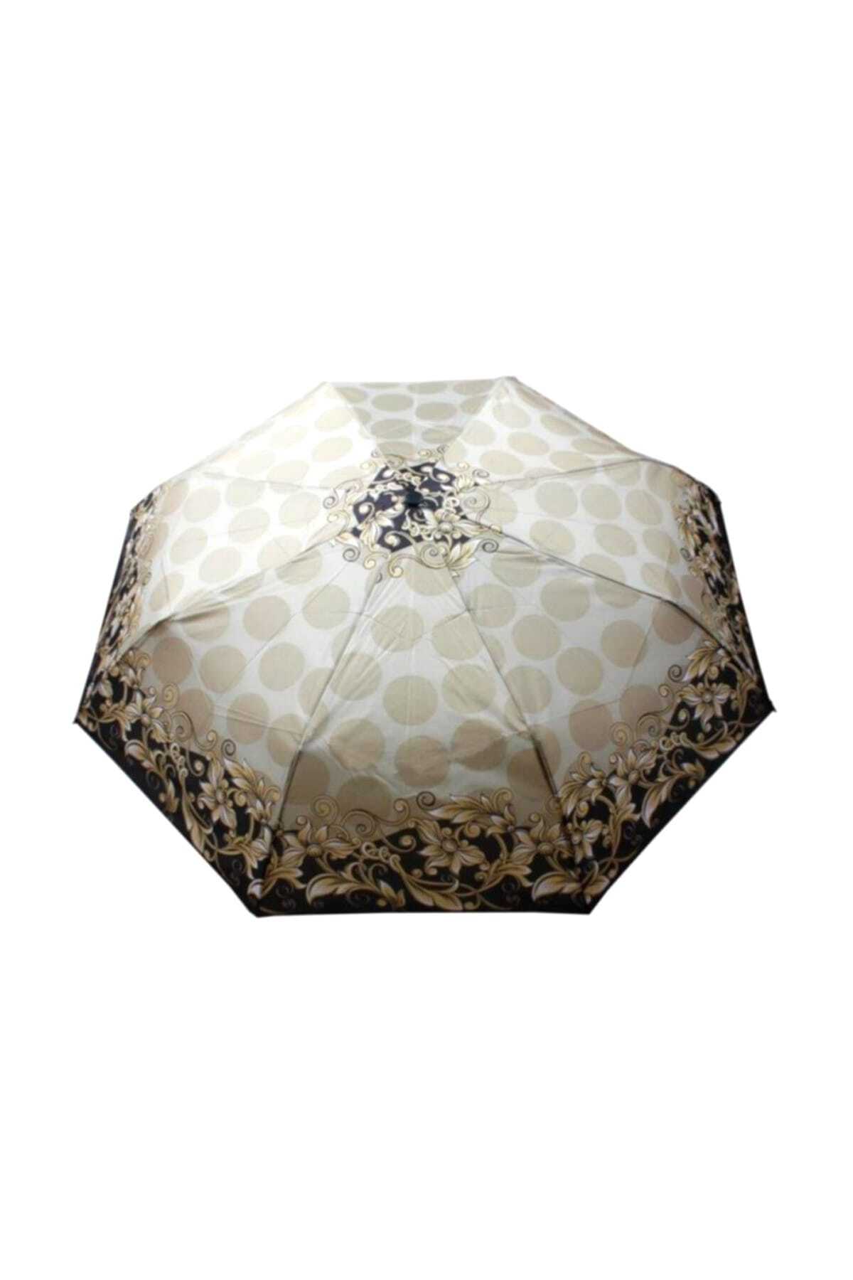 چتر ضد باد طرح دار مشکی طلایی برند Zeus&Co