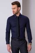 پیراهن مردانه آستین بلند سرمه ای برند Pierre Cardin