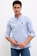پیراهن مردانه یقه باریک آبی روشن برند U.S. Polo