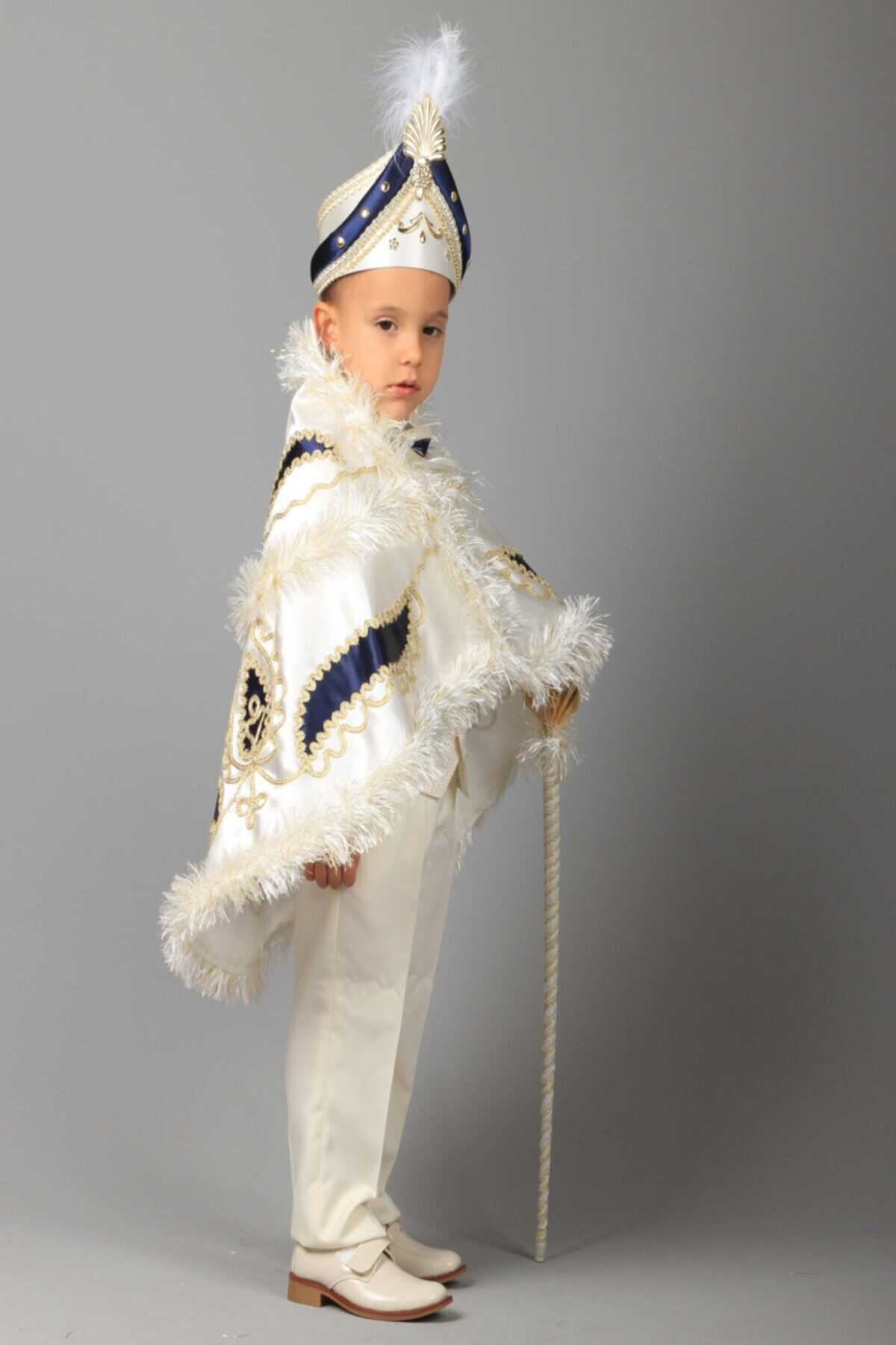 ست لباس بچه گانه پسرانه پادشاه سفید برند Osmanlı Sünnet Kıyafetleri
