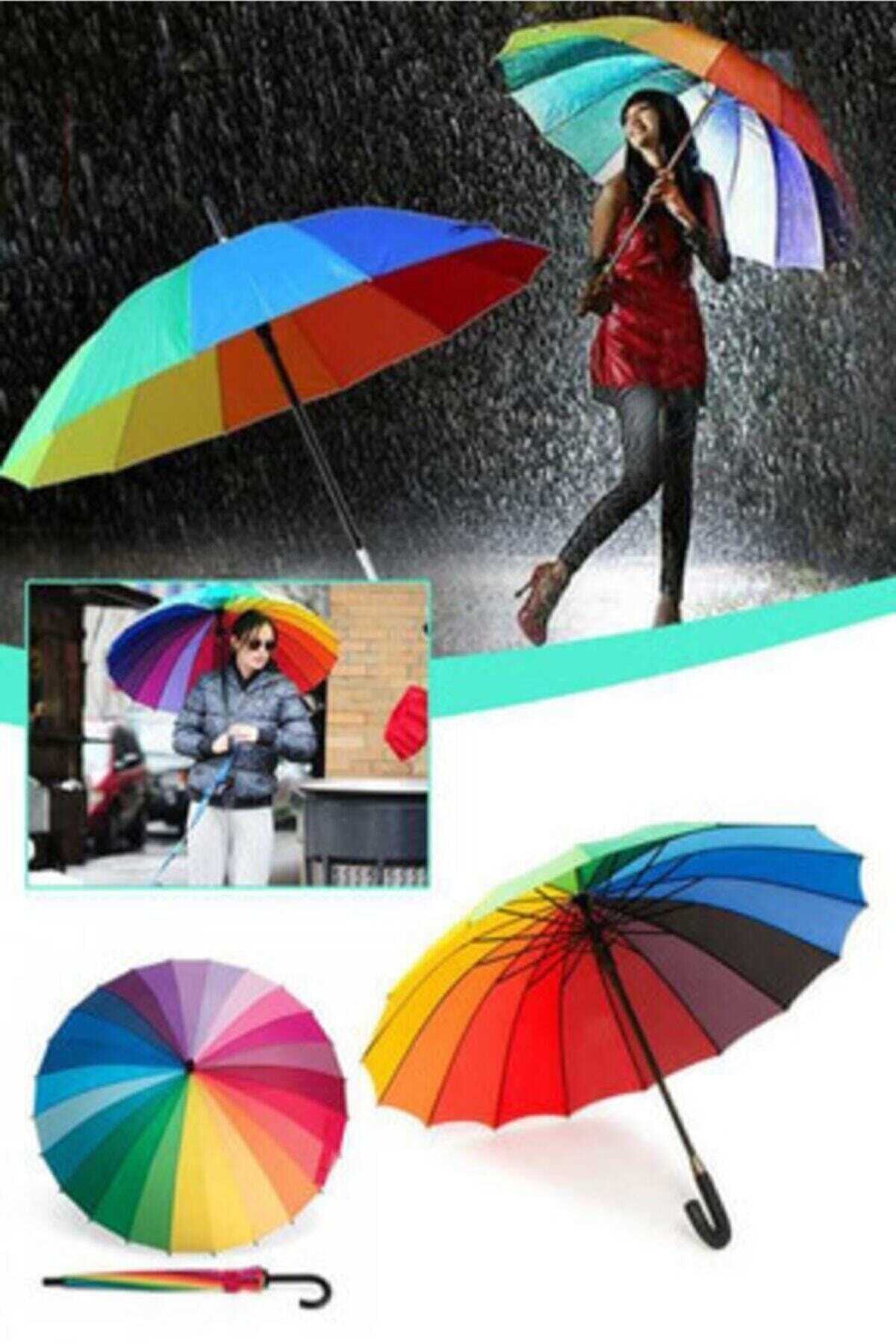 چتر رنگین کمان رنگارنگ 