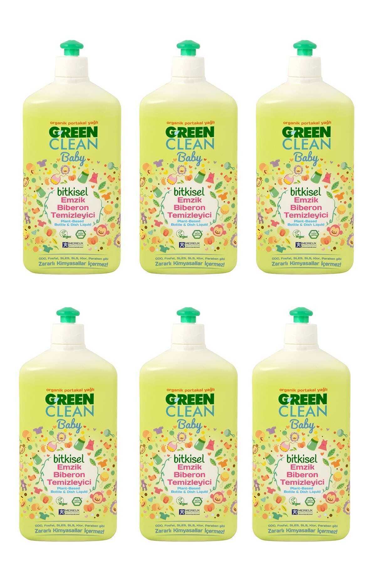 پاک کننده شیشه شیر - پستانک کودک مجموعه 6 عددی 500 میل برند Green Clean