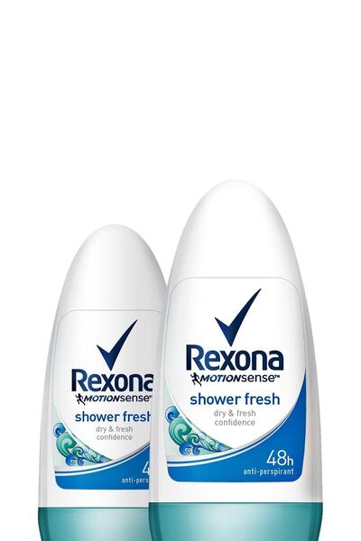 رول دئودورانت زنانه مجموعه 2 عددی 50 میل مدل Shower Fresh برند Rexona 
