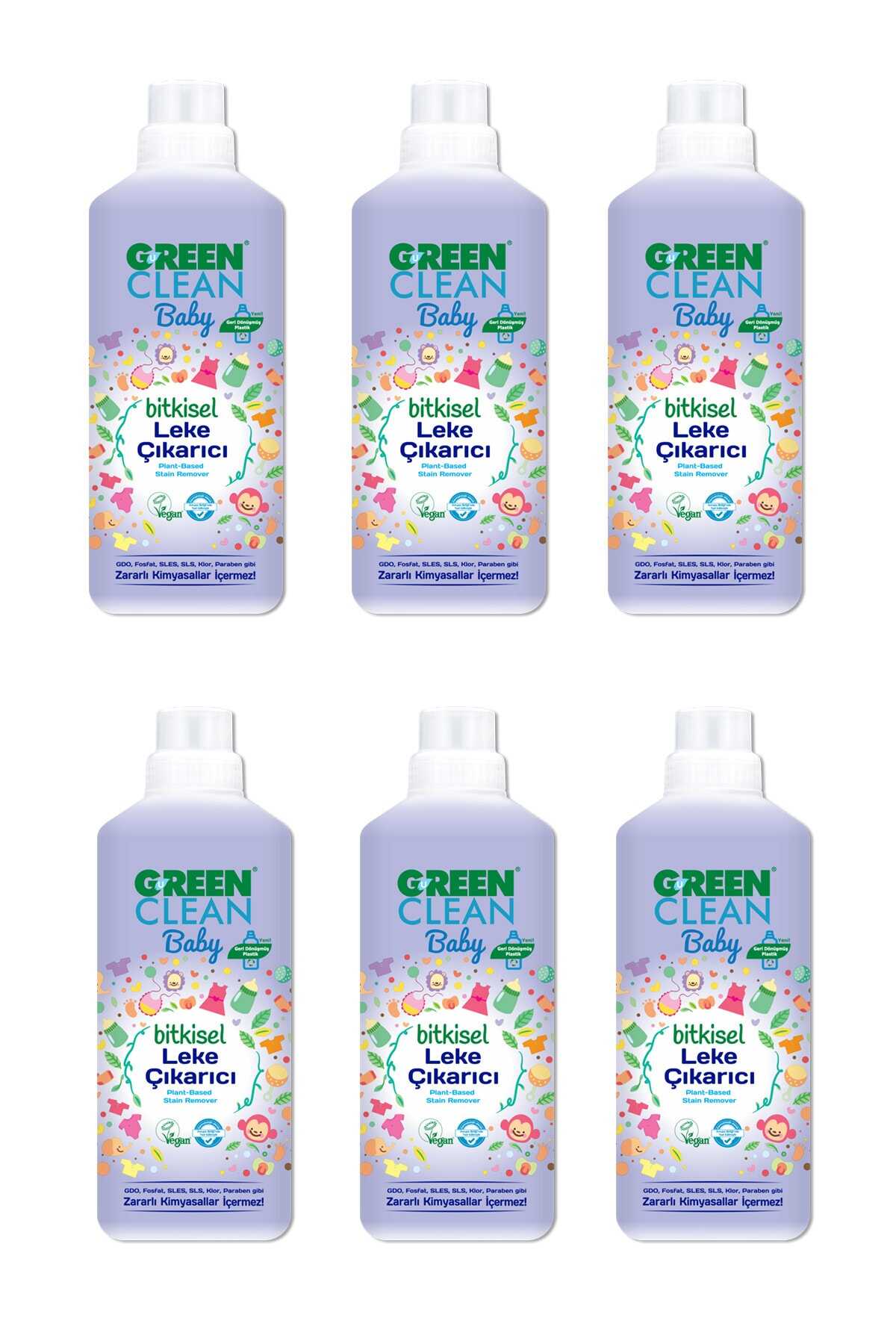 لکه بر لباس کودک 1 لیتر مجموعه 6 عددی برند Green Clean