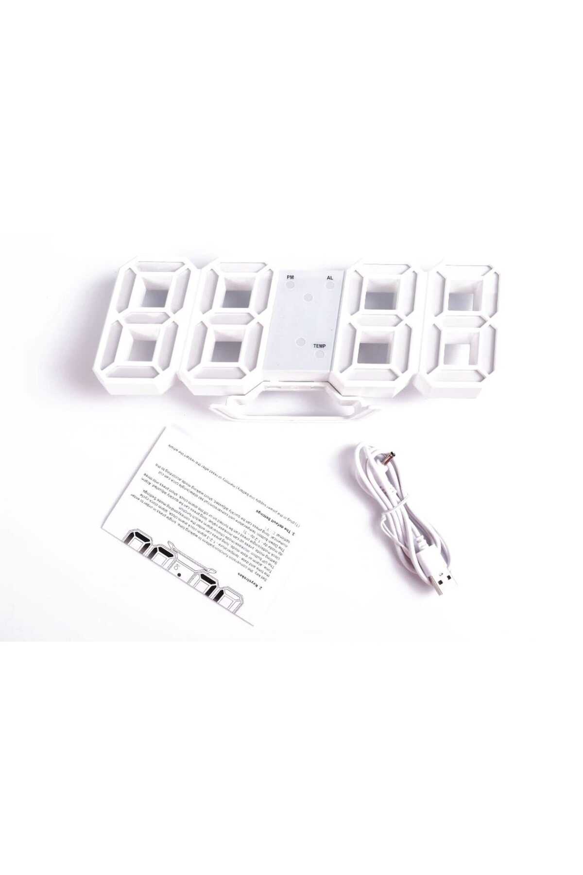 ساعت رومیزی - دیواری دیجیتال سفید برند DailyTech