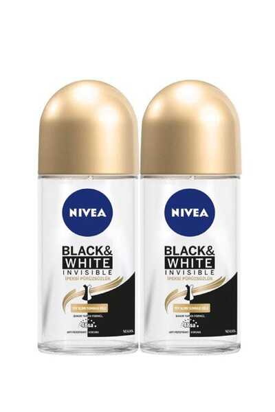 رول دئودورانت زنانه مجموعه 2 عددی 50 میل مدل Black&white برند Nivea 