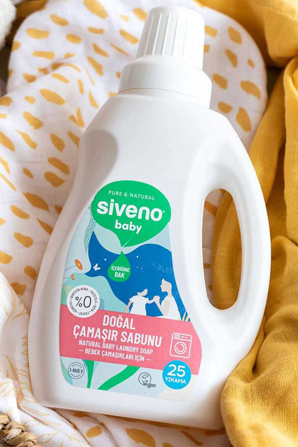 مایع لباسشویی کودک حاوی روغن نارگیل 750 میل برند Siveno
