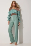 شلوار پارچه ای زنانه راسته هپینس استانبول - 678334210