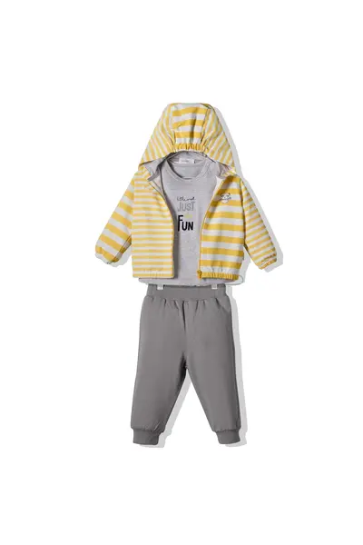 ست 3 تکه لباس نوزاد پسر چاپ دار ببتو - 686357045