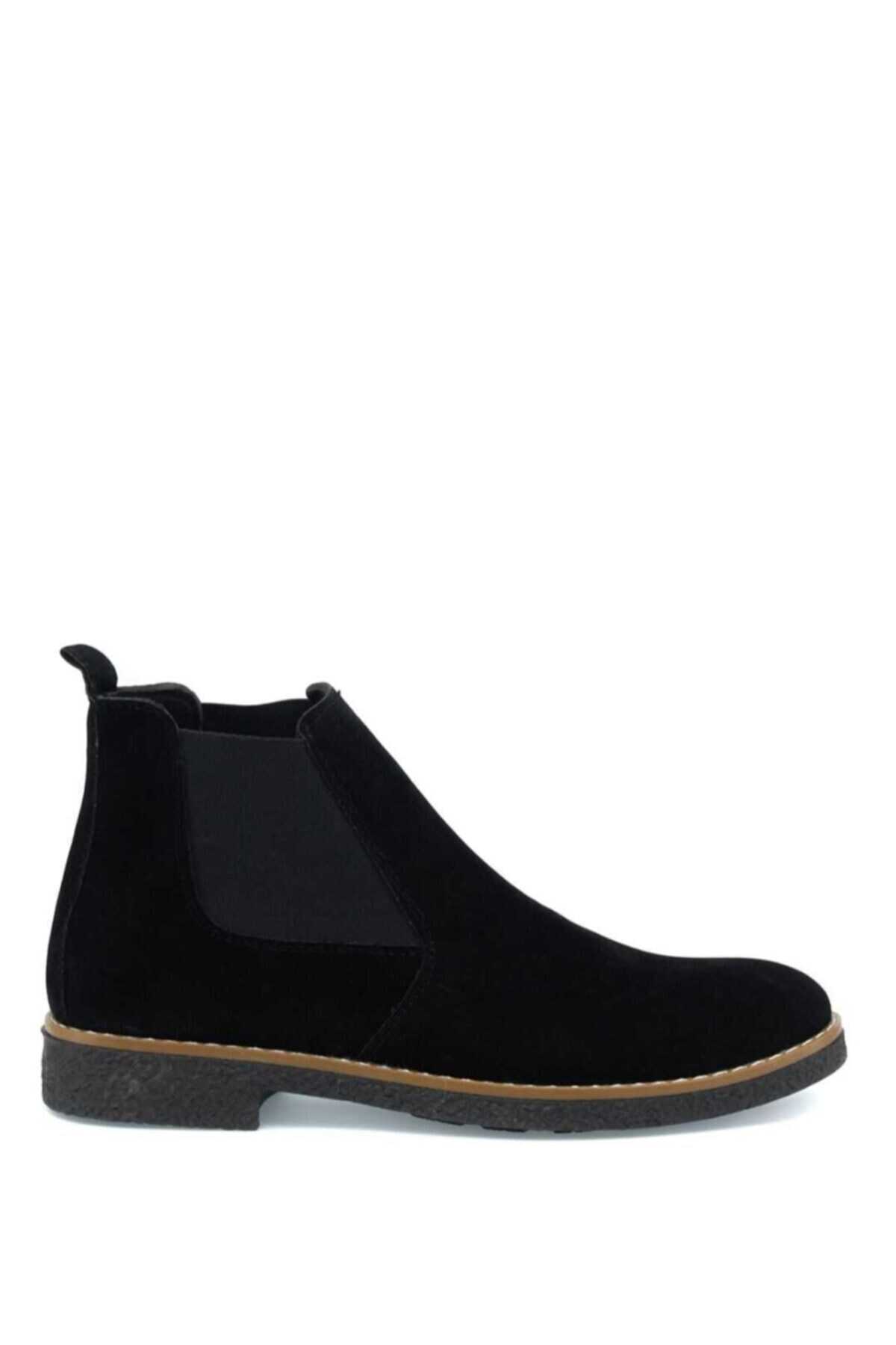 نیم بوت مردانه مخمل کش دار مشکی برند Zegeshoes