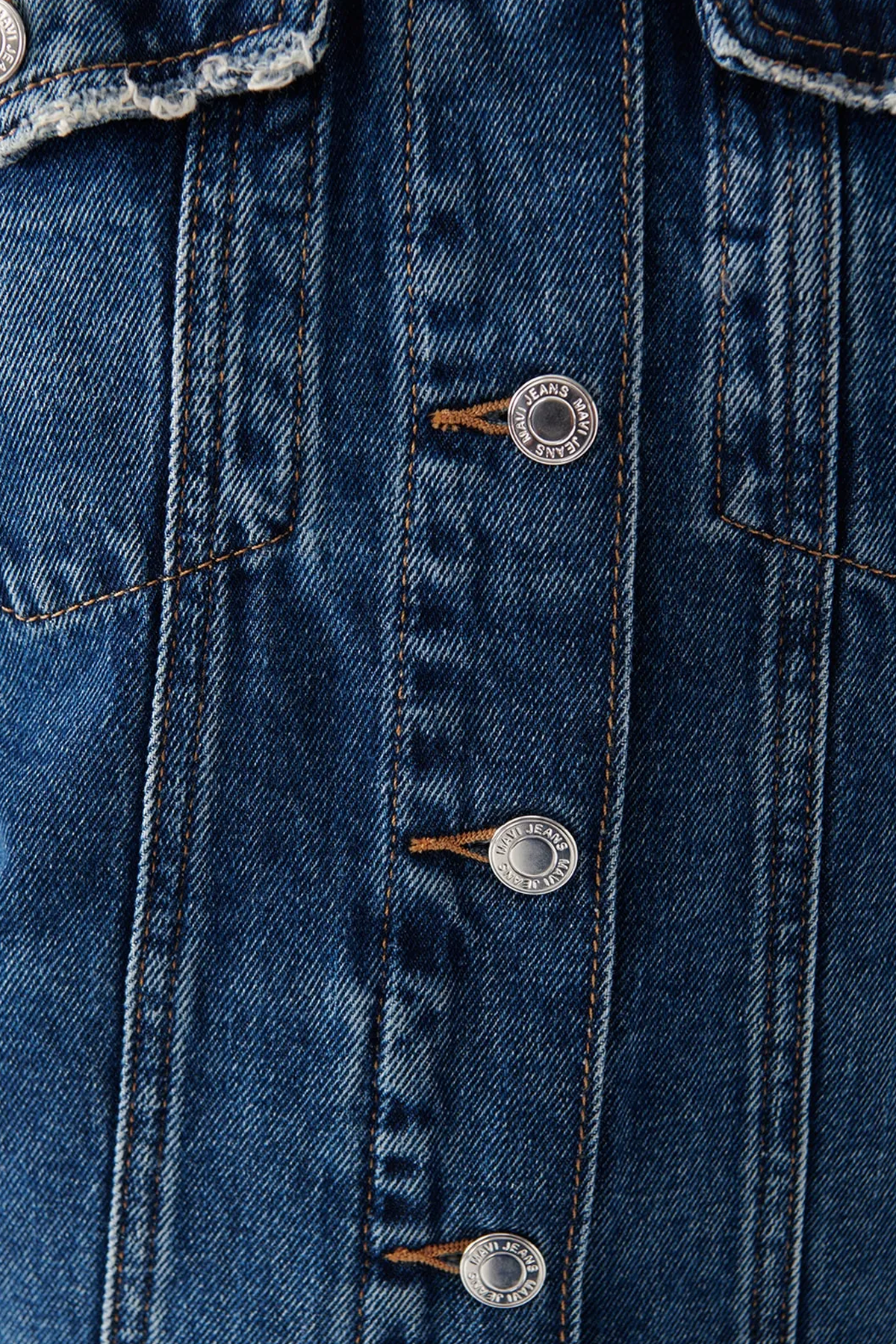 کت جین کوتاه جیب پاکتی زنانه آبی برند Mavi 