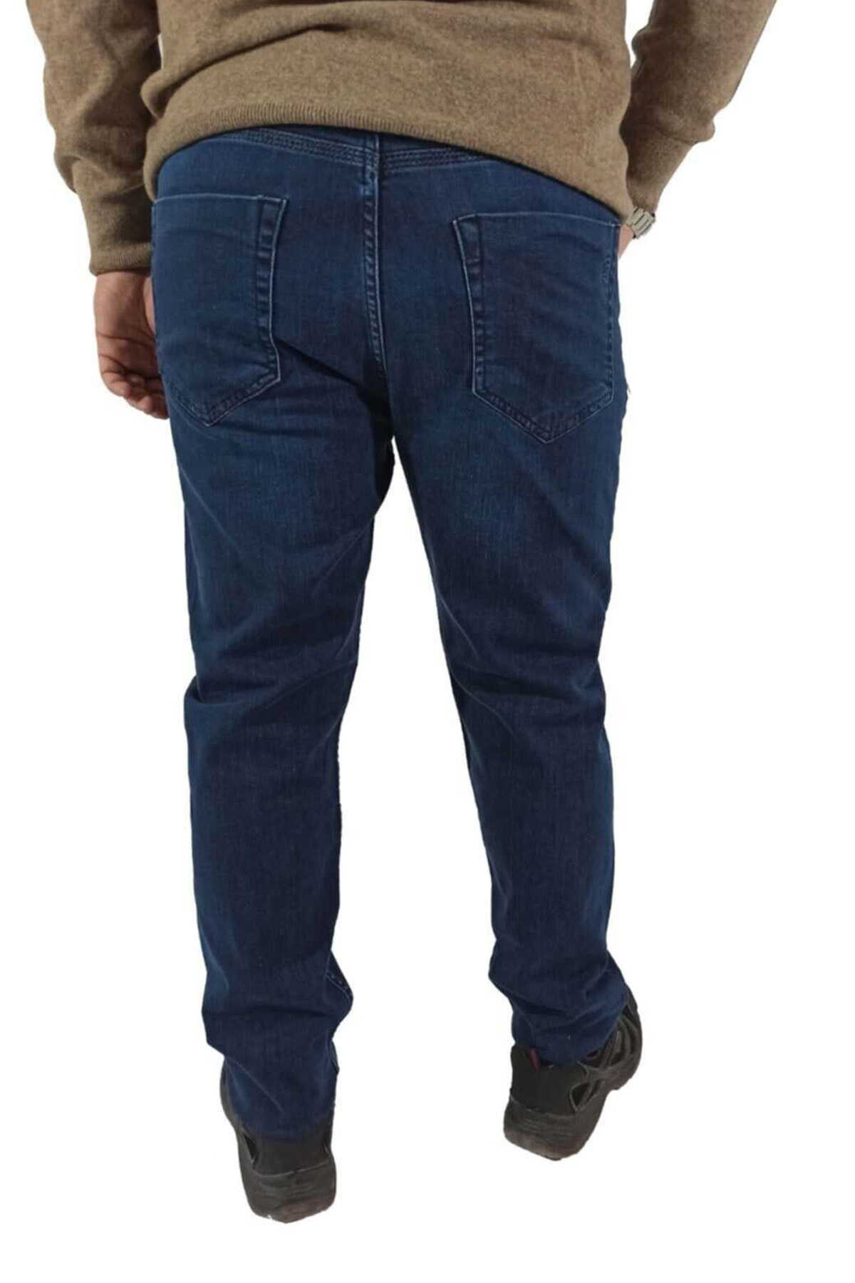 شلوار جین مردانه سایز بزرگ آبی تیره 
