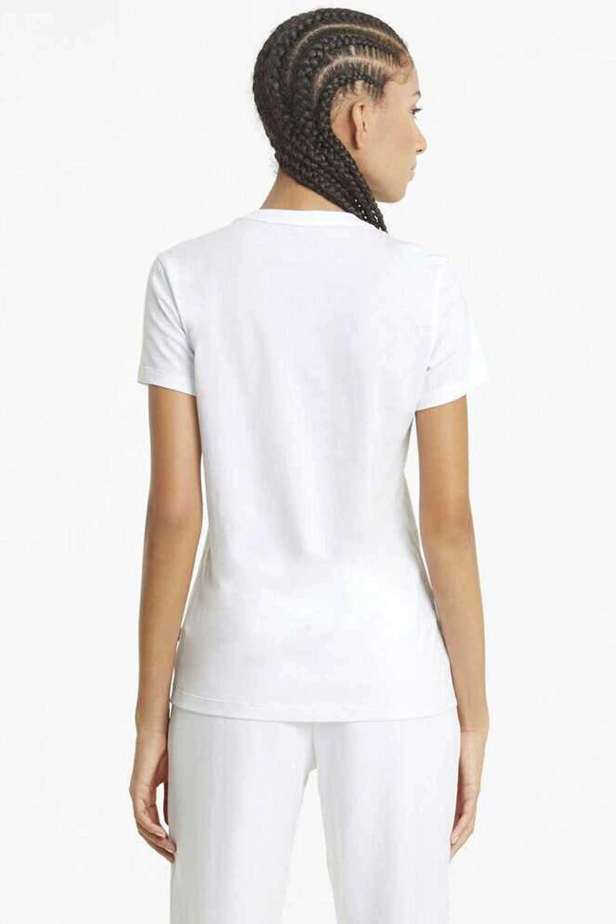 تیشرت یقه گرد چاپ دار زنانه سفید برند Puma 