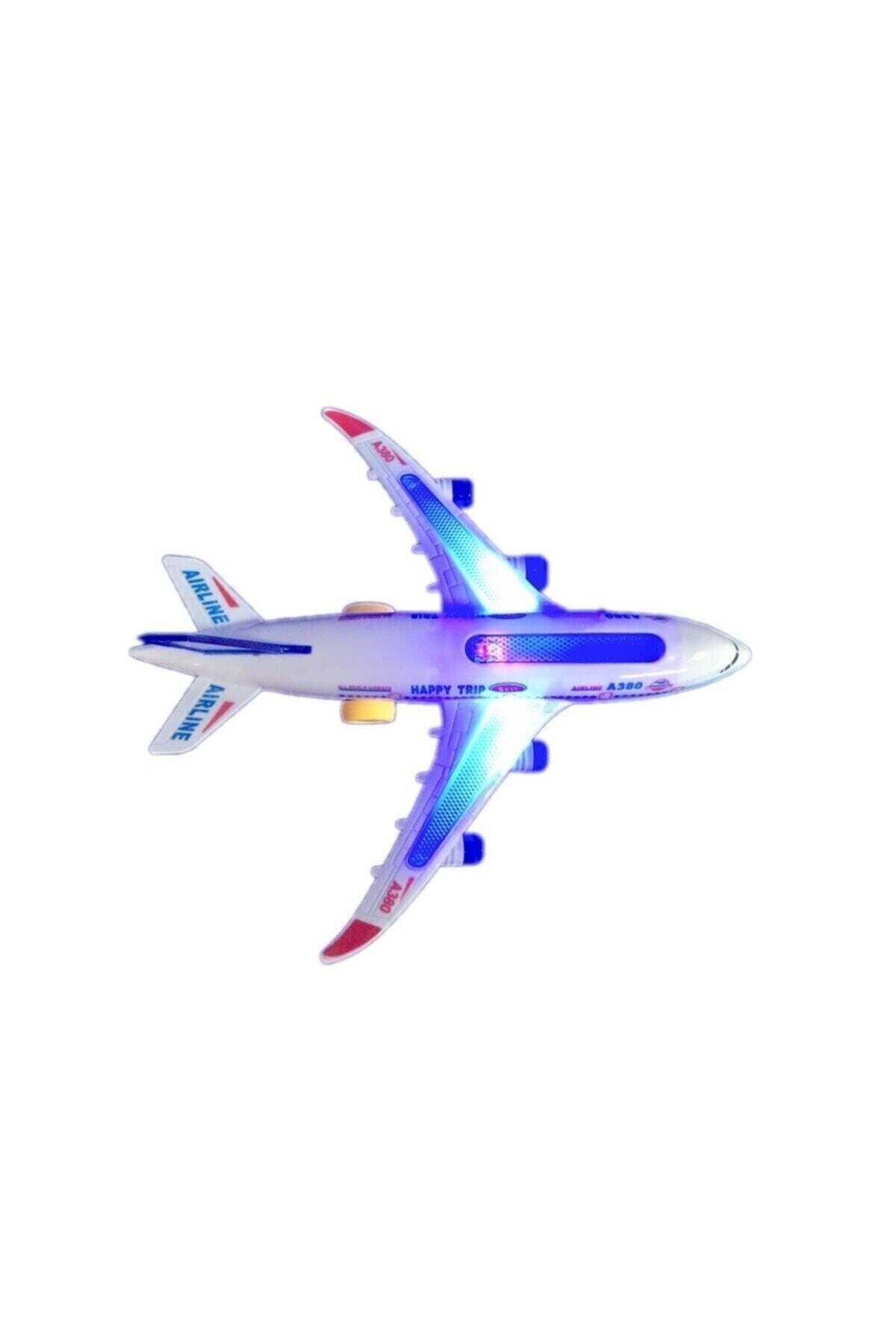 هواپیما اسباب بازی باتری خور همراه نور صدا سفید برند Happy Toys 