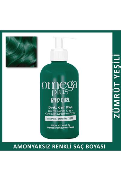 رنگ مو زنانه 250 میل سبز زمردی برند Omega Plus