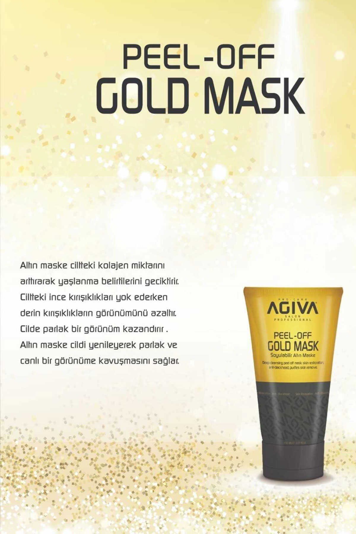 پک 2 عددی ماسک صورت ذغال - طلا 150 میل برند Agiva 