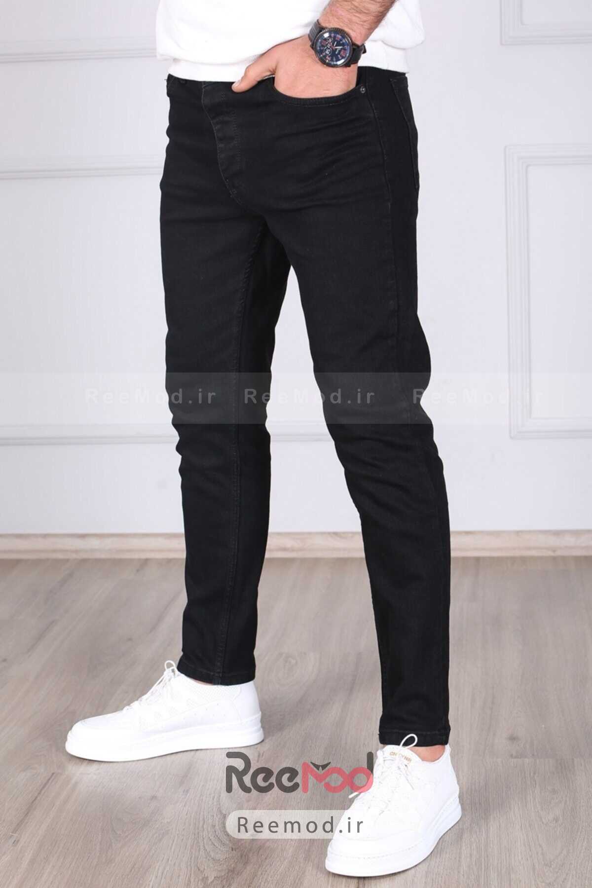 شلوار جین اندامی مردانه مشکی برند GrandeShop