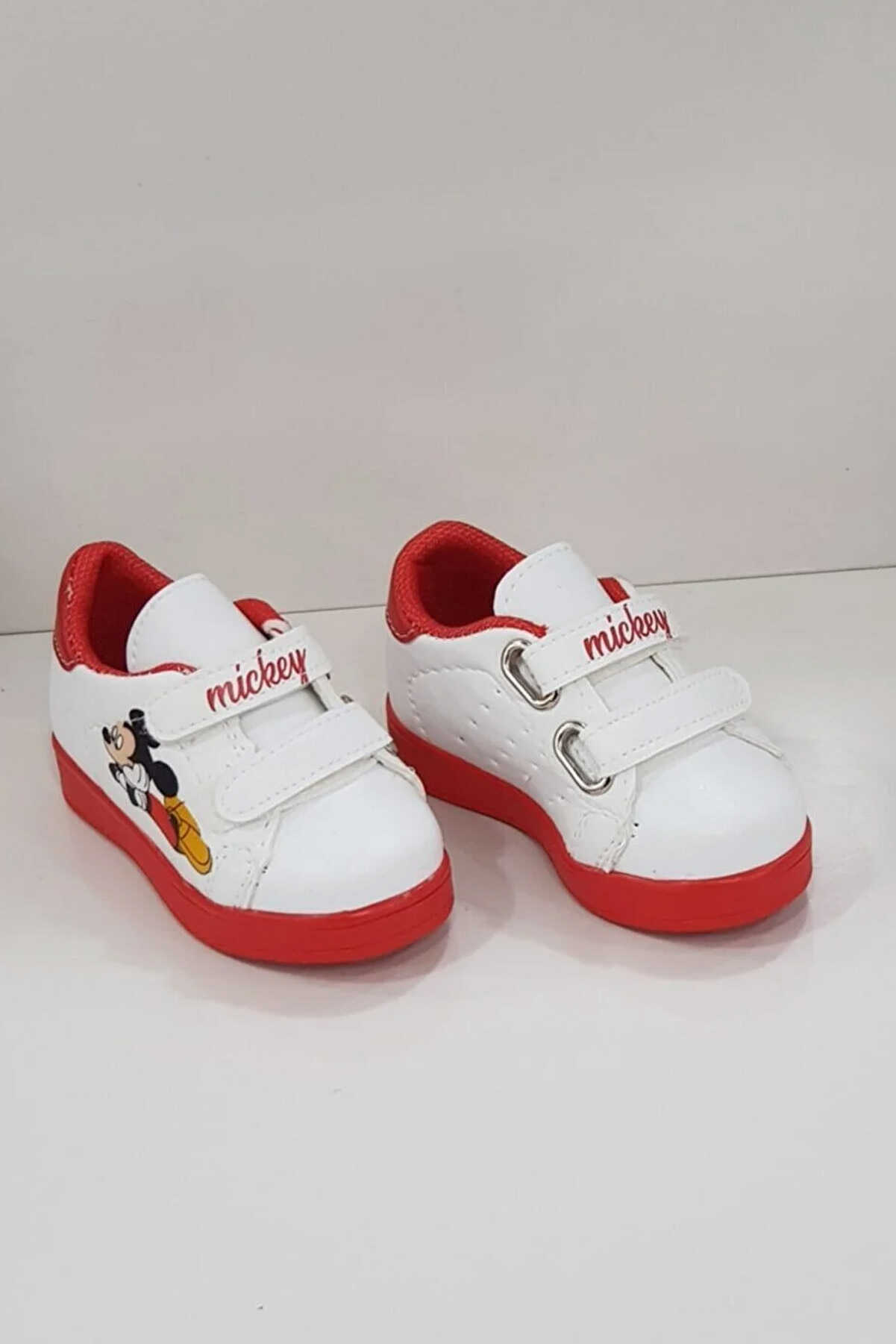 کفش ورزشی بچه گانه دو بنده طرح میکی موس قرمز سفید