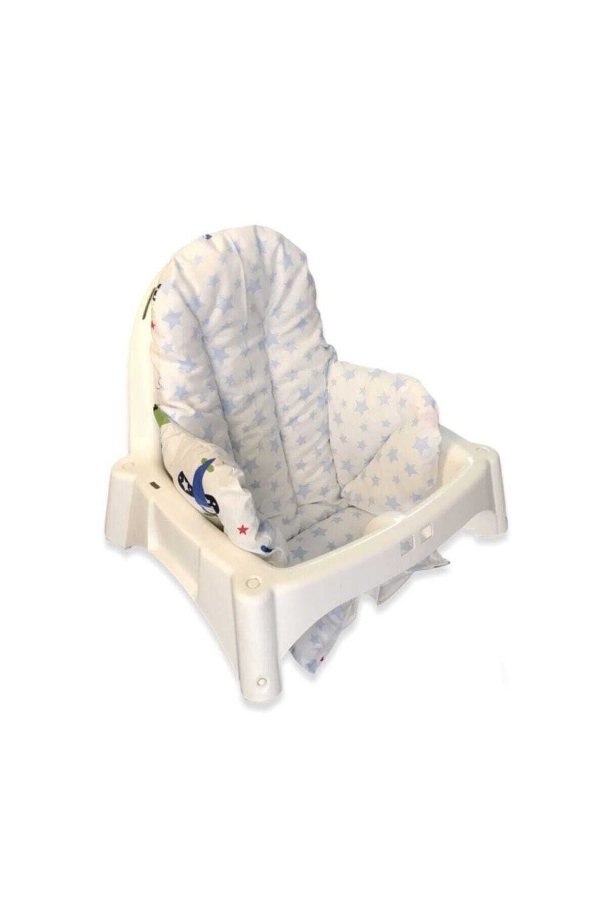 کوسن صندلی کودک دو رو طرح دار سفید برند Bebek Özel 