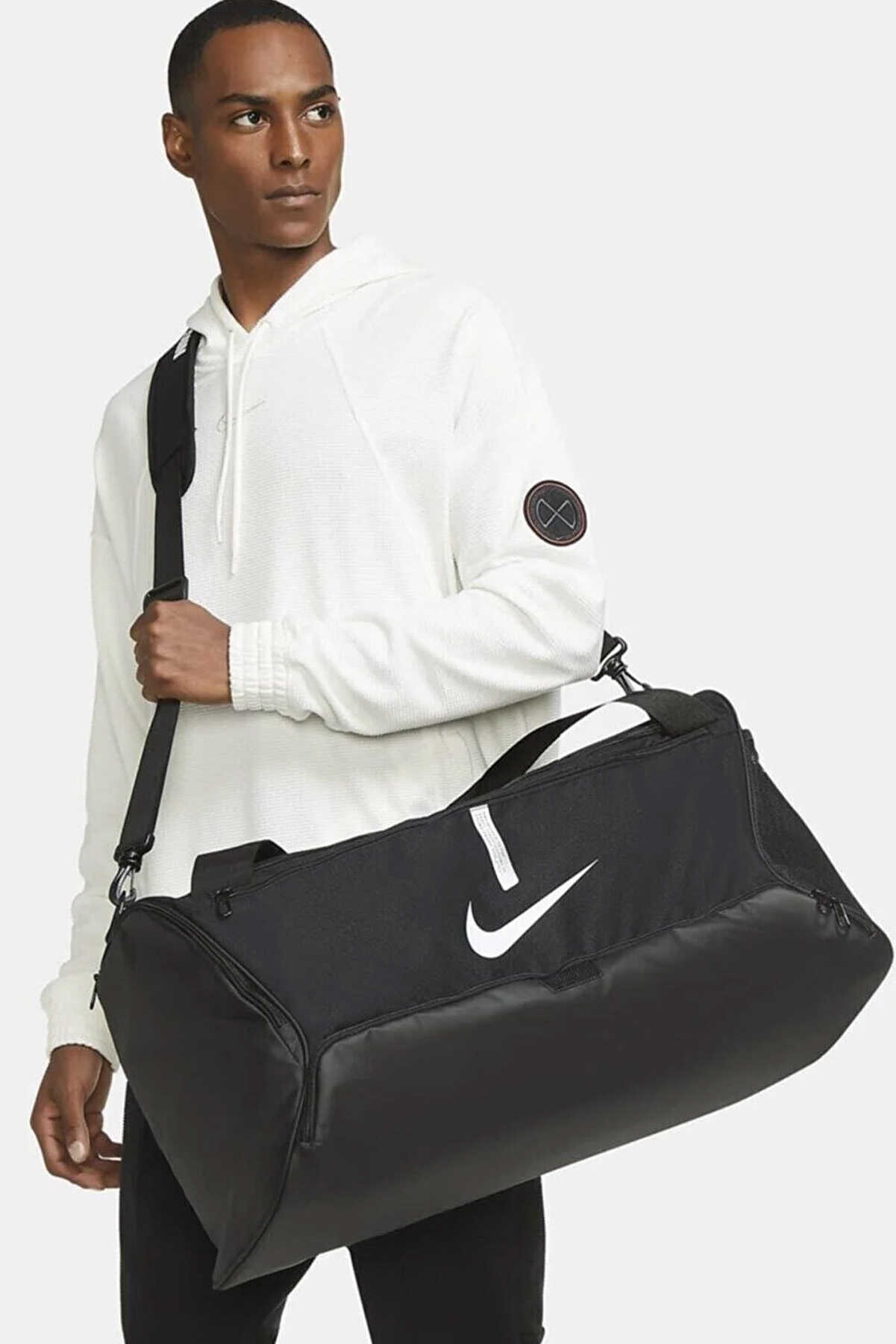 ساک ورزشی زیپی چاپ دار یونیسکس مشکی Nike Nk Acdmy Team M