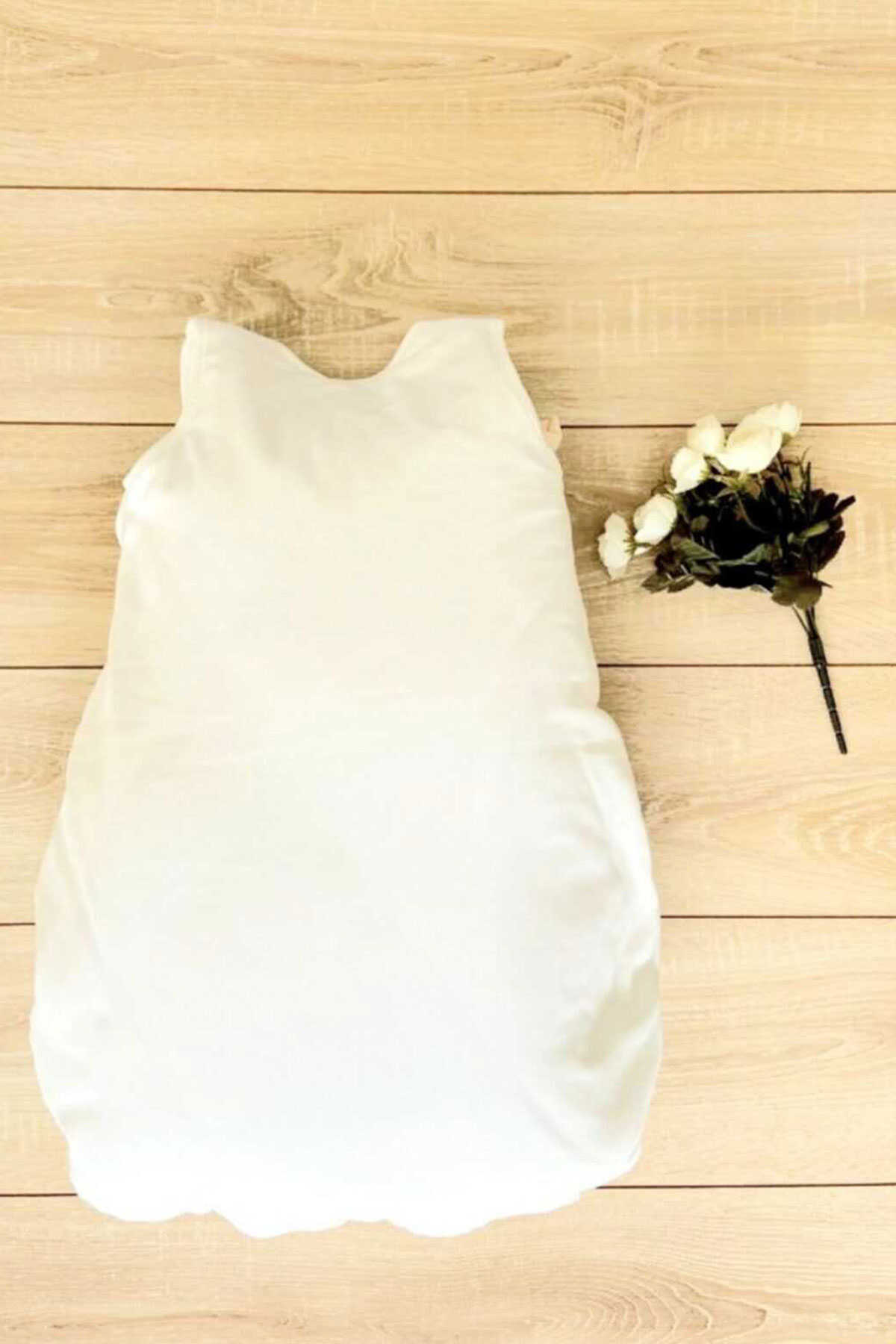 کیسه خواب زیپ دار نوزاد یونیسکس سفید 