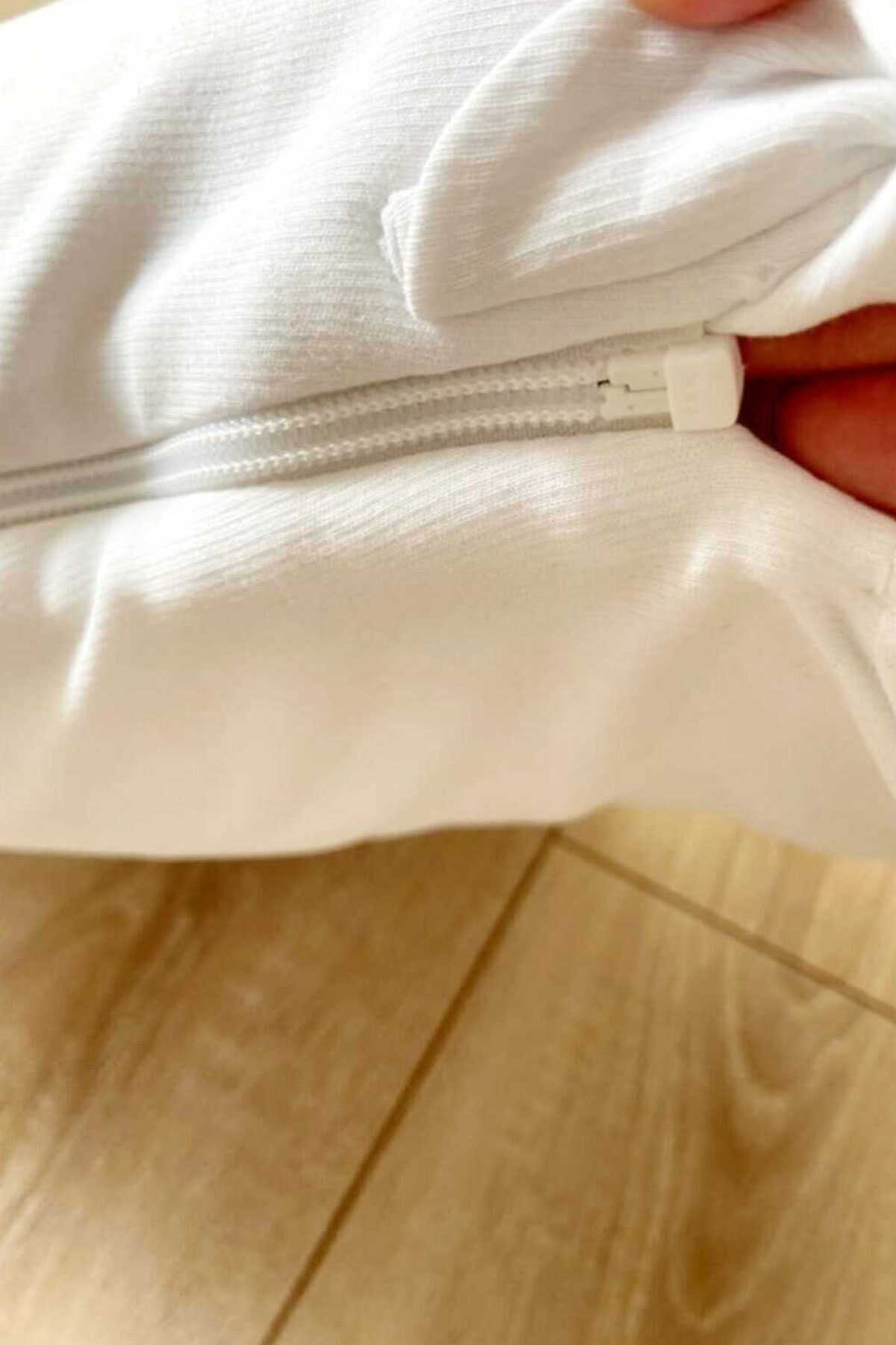 کیسه خواب زیپ دار نوزاد یونیسکس سفید 