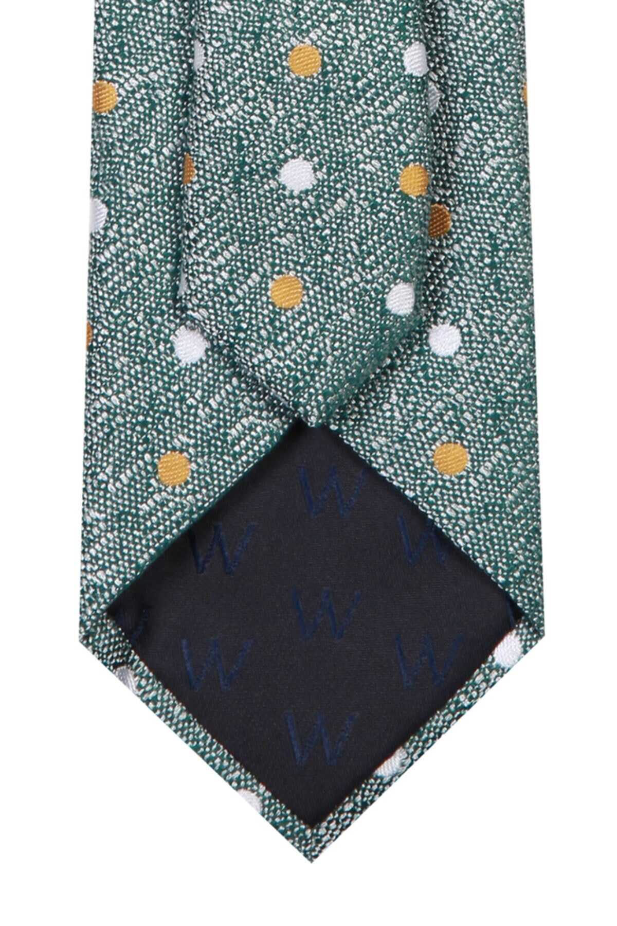 کراوات طرح خال خالی مردانه سبز تیره برند W Collection